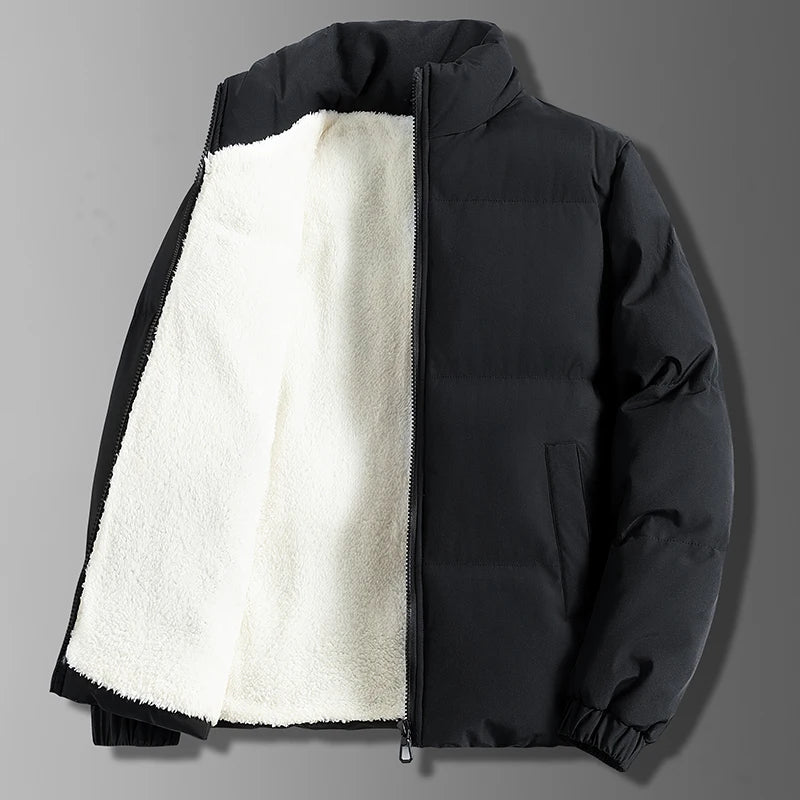 Fleece lined puffer jacket best sale